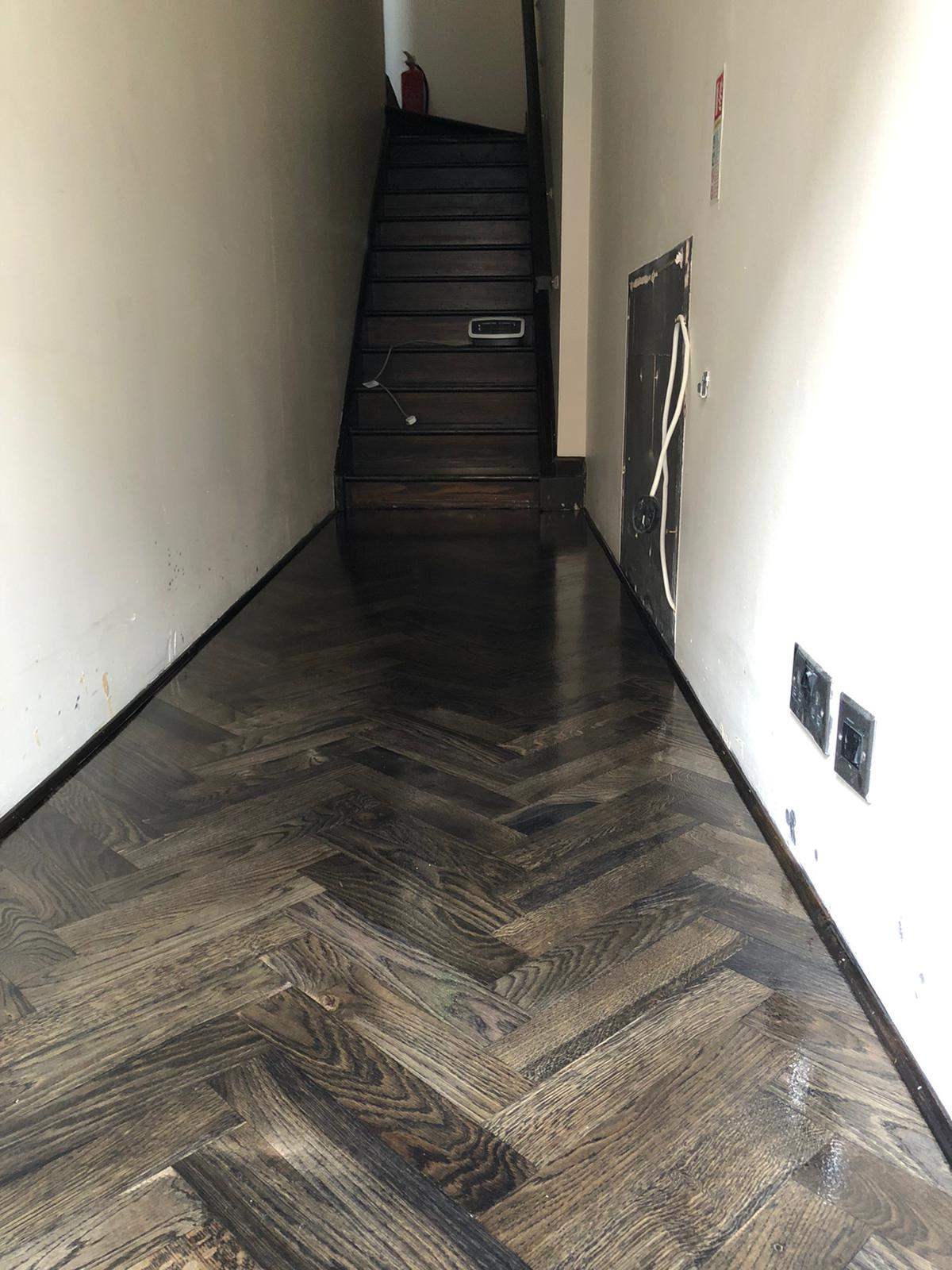 Wood floor installation No 11 Hotel central London